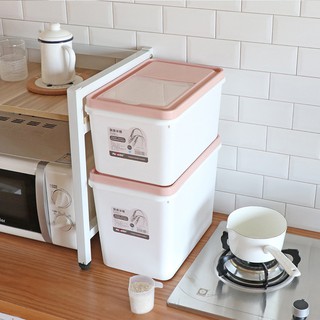 Thùng nhựa đựng gạo thông minh 15kg đa năng đựng ngũ cốc, đồ ăn khô cho động vật,thùng đựng gạo 10kg kèm cốc chia vạch