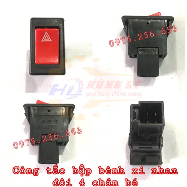 Công Tắc Bập Bênh xi nhan đôi 4 chân bé công tác ô tô các loại phụ tùng ô tô phụ tùng Hùng Lỳ