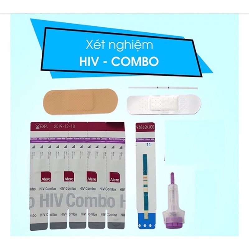 QUE TEST HIV ALERE COMBO, BỘ XÉT NGHIỆM HIV TẠI NHÀ 14 NGÀY