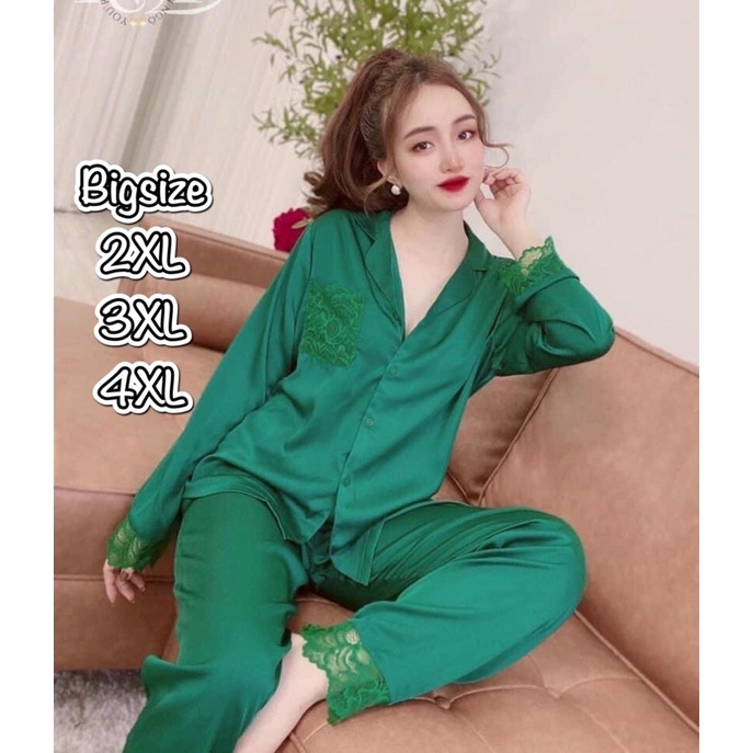 Bộ Satin Hoạ Tiết 3 size [40-100kg]