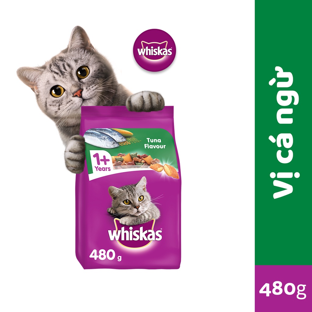 Thức ăn mèo Whiskas túi 480g