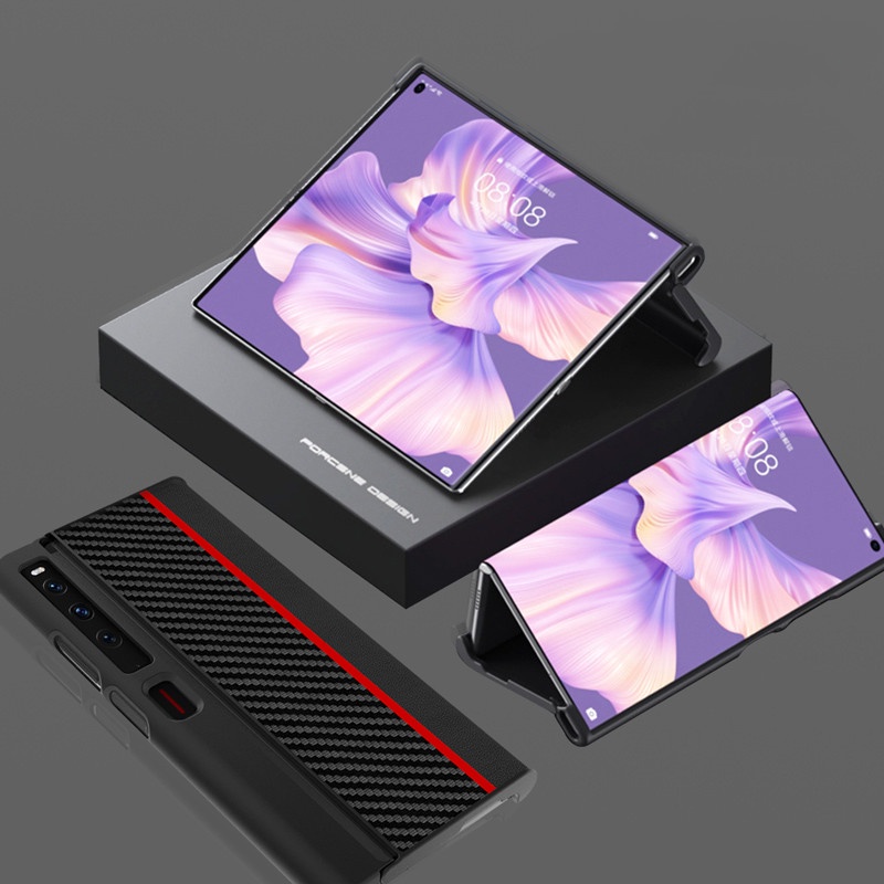 Ốp Điện Thoại Da Vân Sợi Carbon Siêu Mỏng Chống Sốc Cho Huawei Mate Xs2 2022 Mate Xs2 2022
