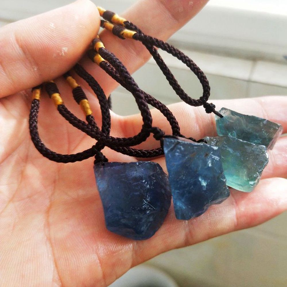 Mặt Dây Chuyền Bằng Đá Fluorite Tự Nhiên Mihan1