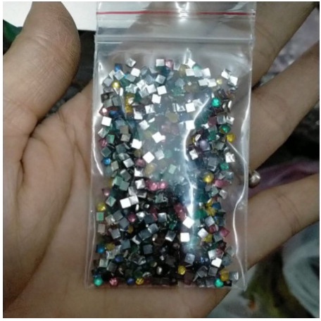 5-10gam cườm dán vuông, cườm dán móng 2mm