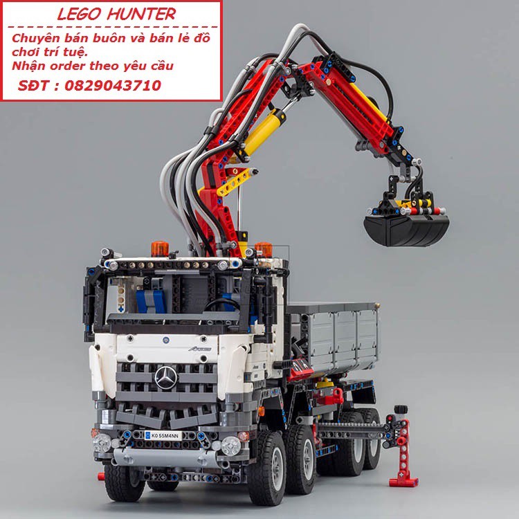 Bộ lắp ráp Lego Lepin 20005 Technic Xe tải có cần cẩu 2 in 1 ( có động cơ )