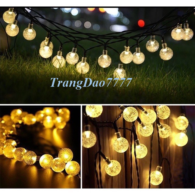 Dây Đèn Led Cắm Điện 220V Đèn Led Bóng Tròn Cherry Ball Pha Lê Trang Trí Decor Lễ Tết Tiệc Noel Halloween