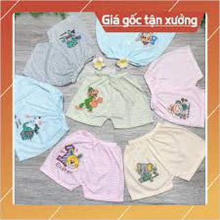 Quần chục đùi cotton kẻ cho bé
