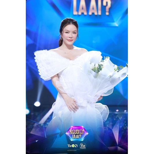 Đầm bẹt vai Lý Nhã Kỳ 3 màu nude+đen+trắng