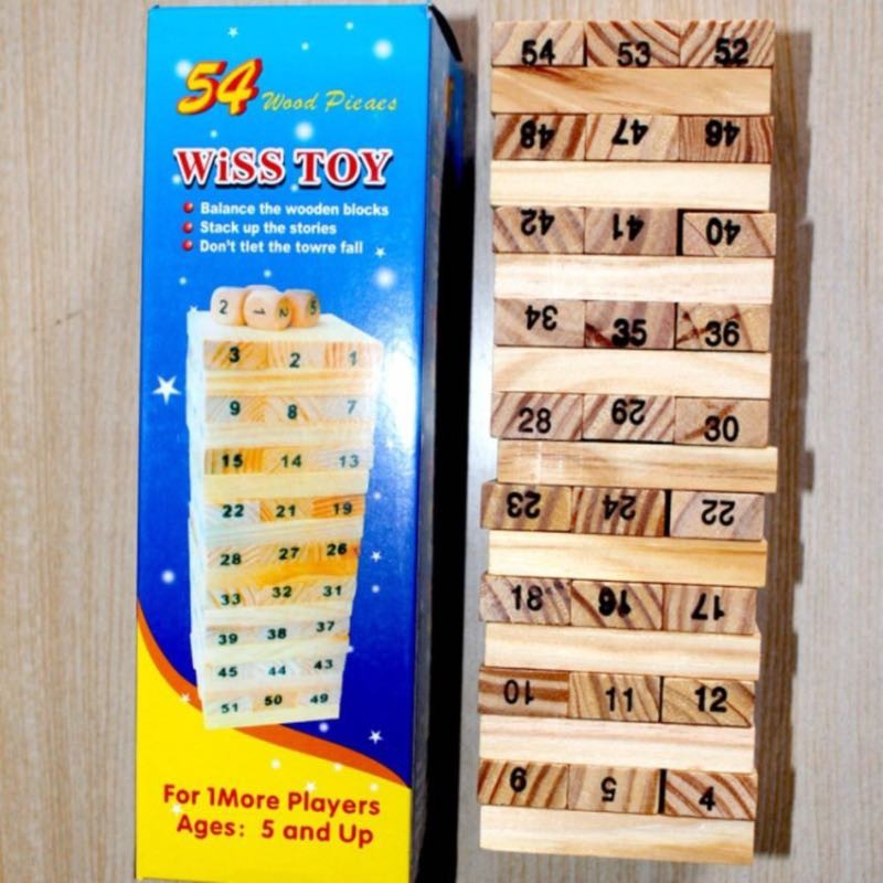 RÚT GỖ SỐ 54 THANH WISS TOY (CÓ LOẠI LỚN VÀ NHỎ)