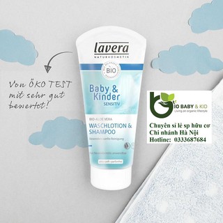 Sữa tắm gội bio cho bé từ sơ sinh đến lớn Lavera 200ml