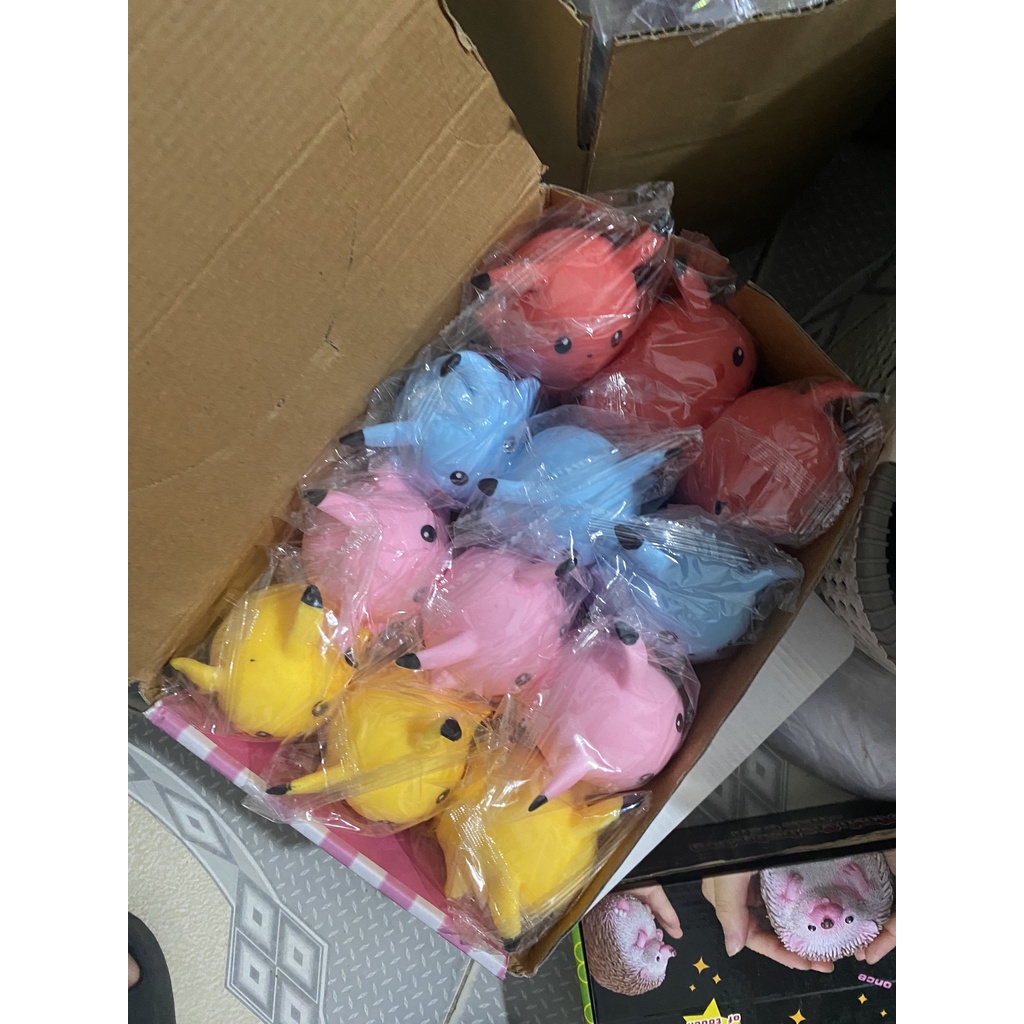 Squishy PIKACHU Mochi  bóp giải trí mềm mịn - giảm stress co dãn đàn hồi 【MOCHI BÓP GIẢM STRESS