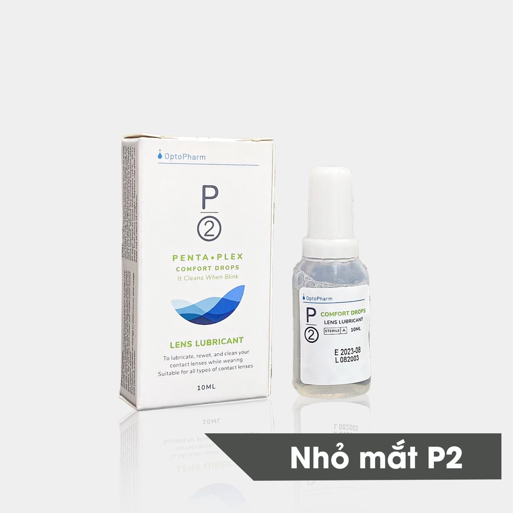 Combo Nước Ngâm Và Nhỏ Mắt Cho Kính Áp Tròng P2 Revitalise+ 120 ml và nhỏ mắt P2 Comfort Drops 10 ml