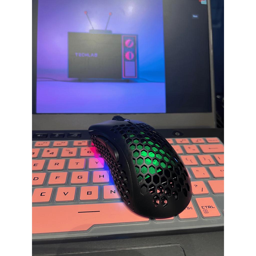 [Video/Ảnh thật] Chuột Gaming thiết kế tổ ong G540 - ĐÈN LED Viền RGB Siêu Đẹp, Form tay chuẩn