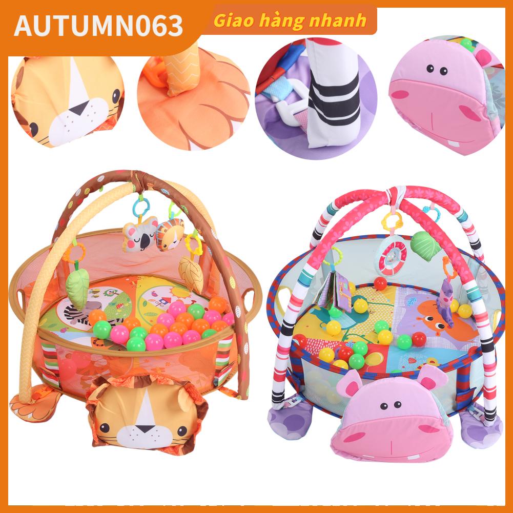 3 ‑ Trong 1 Thảm tập thể dục cho bé Khung trẻ sơ sinh chơi với bóng Bộ đồ mặt dây chuyền Autumn063