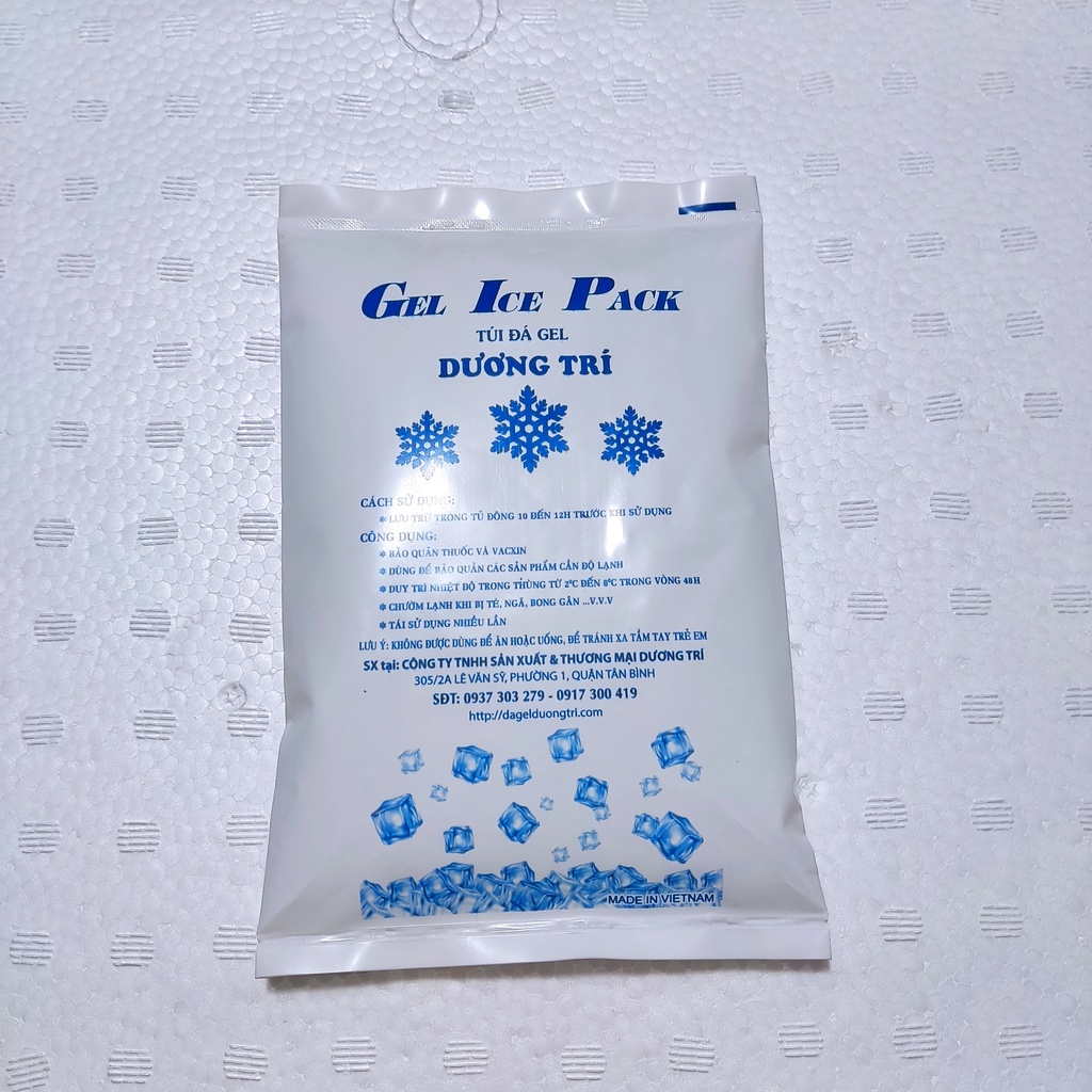 Đá khô Đá Gel giữ lạnh 300g - Túi đá gel giữ lạnh Mỹ phẩm, bảo quản kem, socola, sữa mẹ