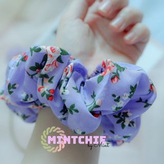 Đồ cột tóc - Scrunchies - A32 tím hoa hồng