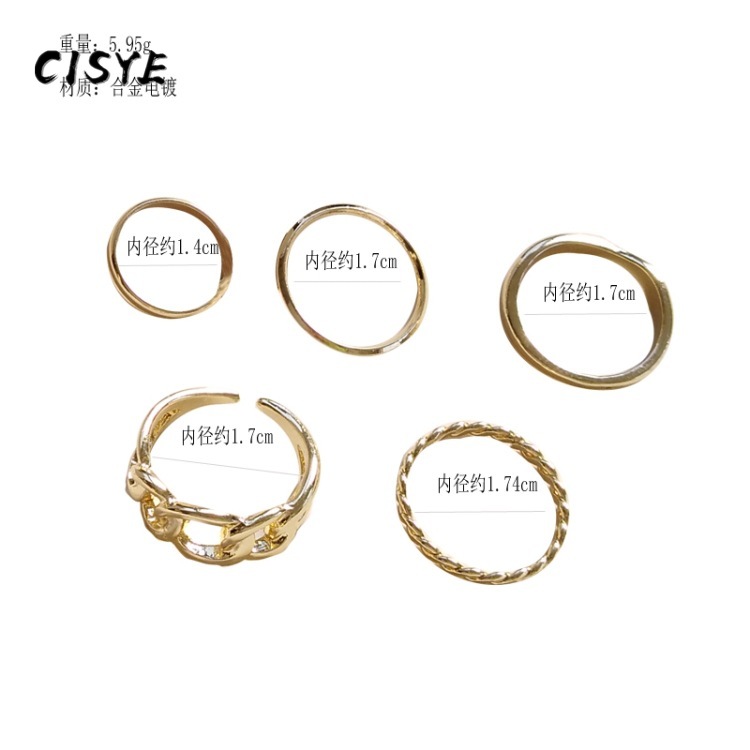 Set 4/ 5 nhẫn đeo ngón tay thiết kế sang trọng thời trang