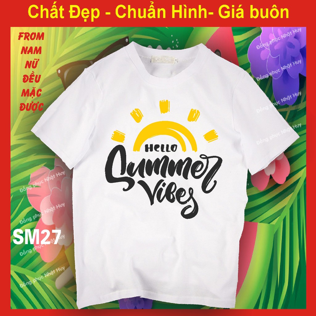 áo đi biển SM24 đủ size,du lịch,chơi,nhóm hello summer, ĐỒNG PHỤC