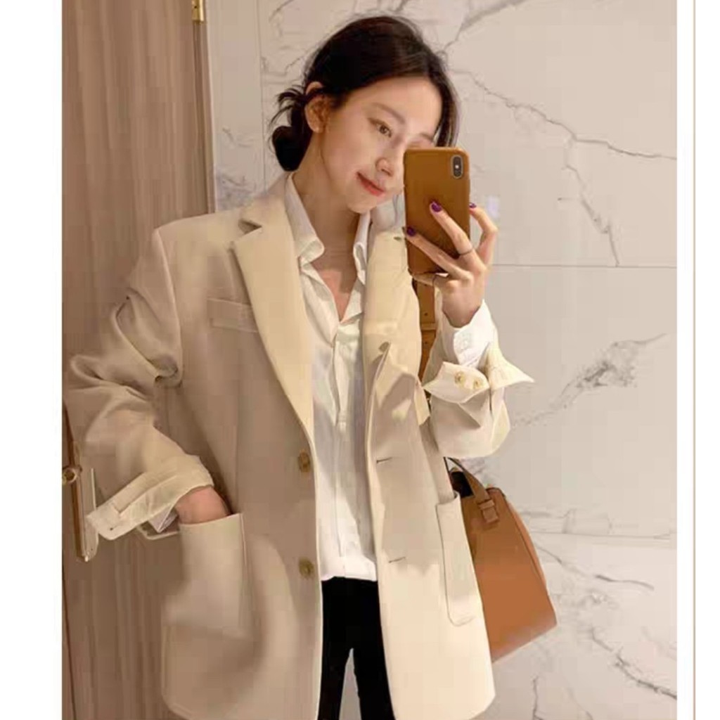 (Hàng Đẹp)Ảnh thật 4 hình cuối-HC098.Áo blazer phong cách Hàn Quốc chanh xả | BigBuy360 - bigbuy360.vn