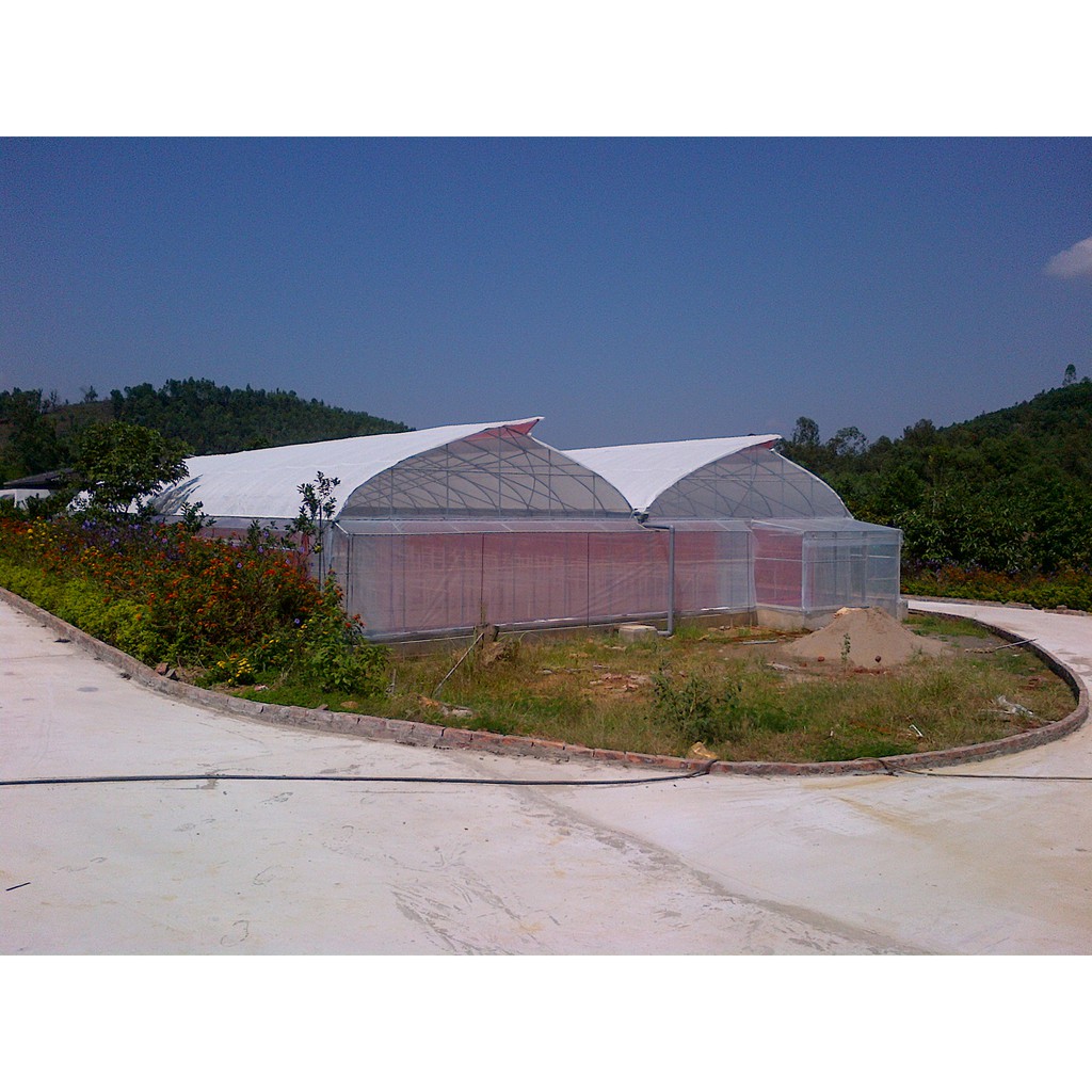 khổ 4m x dài 5m lưới che nắng mầu trắng Nhật bản, lưới giảm nóng cho nhà kính nông nghiệp công nghệ cao
