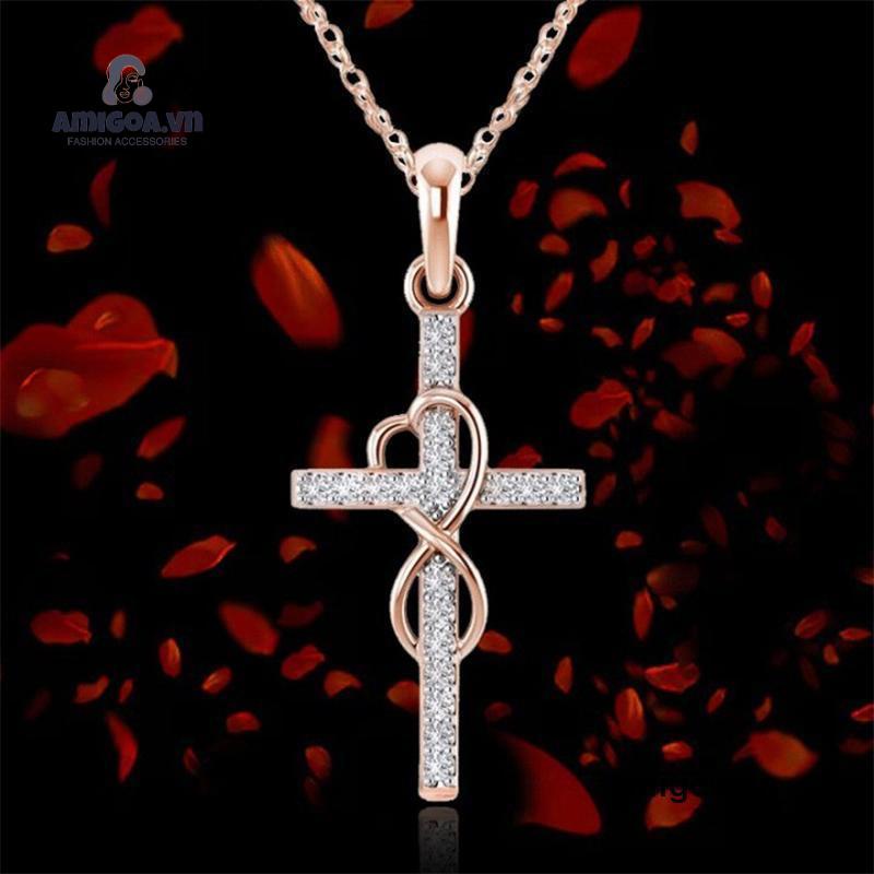 ✨✨Vòng cổ Mạ Bạc Hình Số 8 Đính Đá Kim Cương Nhân Tạo