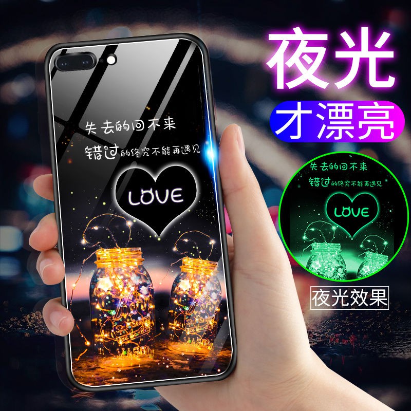 ❁❉℡ Ốp điện thoại lưng iPhone 6 luminous 8 glass 7 mobile phone case iPhoneX XSMax net red S Douyin 5s tide plus ultra-thin | BigBuy360 - bigbuy360.vn