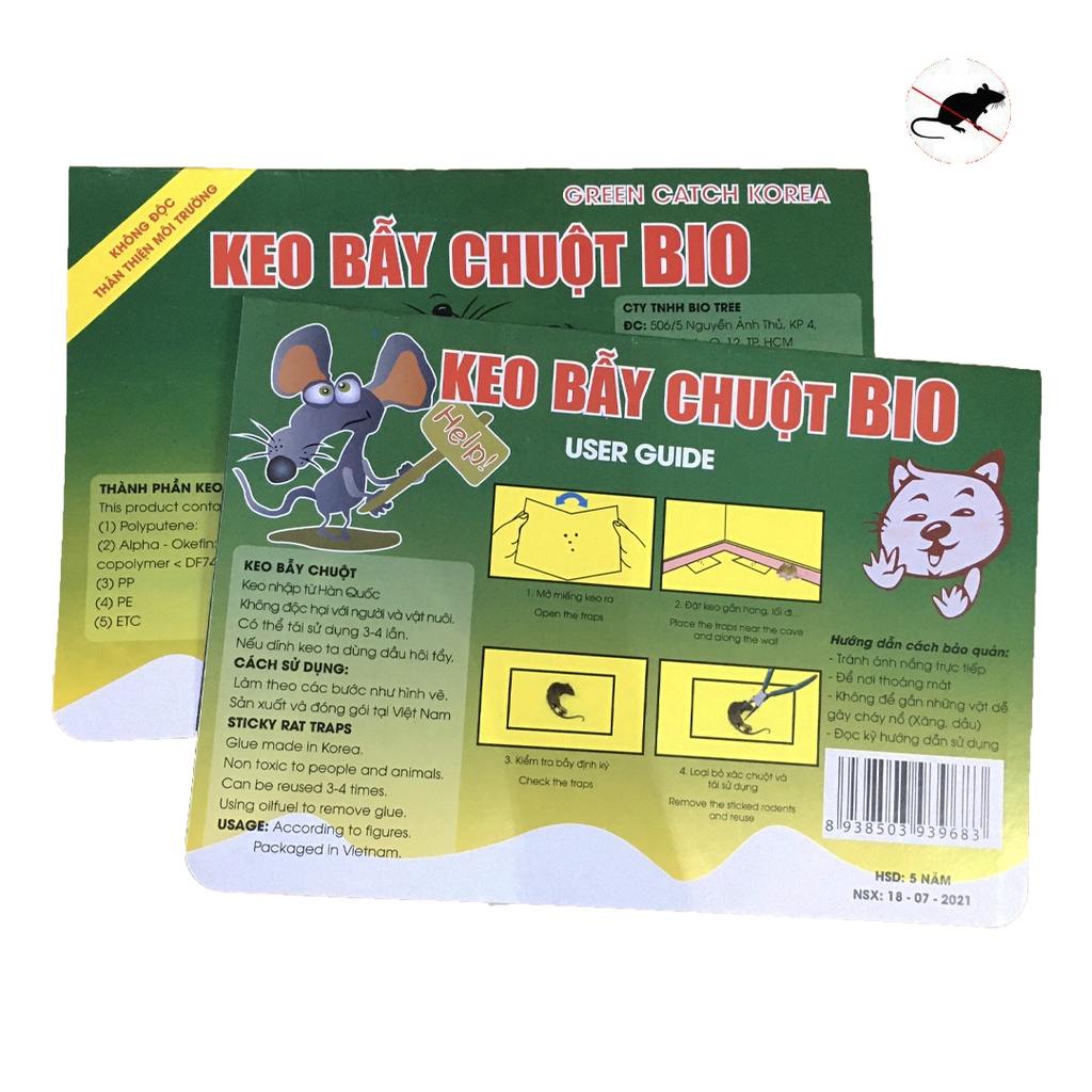 Combo 10 tấm keo dính chuột không độc hại, không mùi