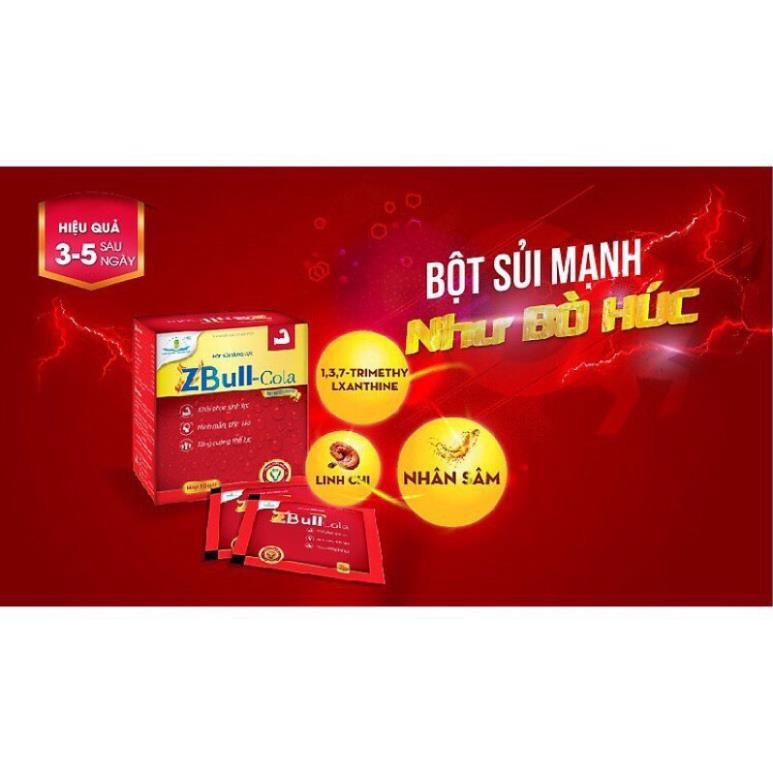 Bột sủi thanh nhiệt Zbull Cola - tăng cường sinh lực.  - Milo35