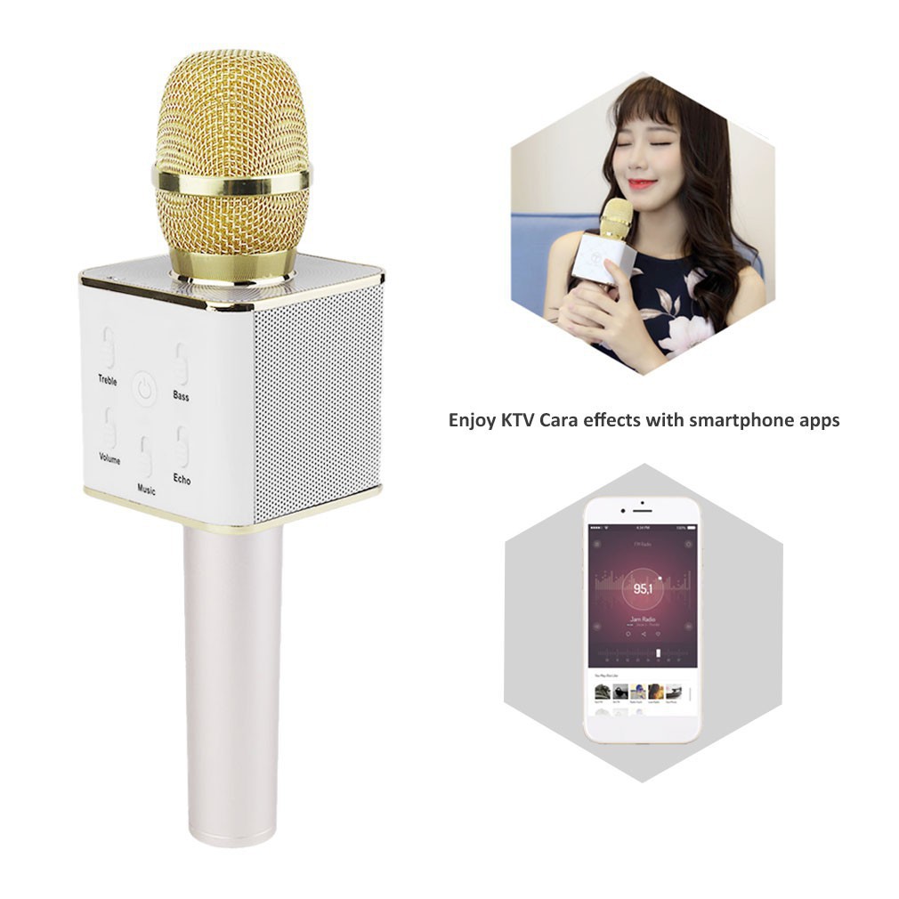  Micro karaoke mini không dây Bluetooth cầm trên tay Q7 KTV  PTIỆN LỢI  Wloạn