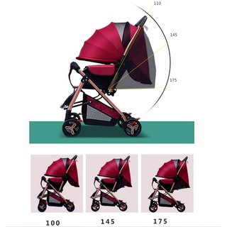 Xe đẩy em bé 2 chiều 3 tư thế