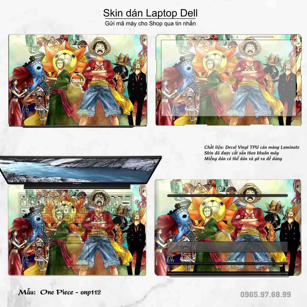 Skin dán Laptop Dell in hình One Piece _nhiều mẫu 12 (inbox mã máy cho Shop)
