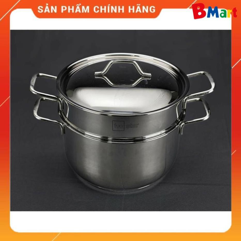 [FreeShip]  Bộ nồi FIVESTAR 5 chiếc 3 đáy nắp inox  - BM