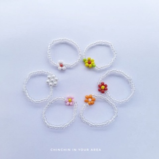 Nhẫn Hạt Cườm Daisy Nhiều Màu