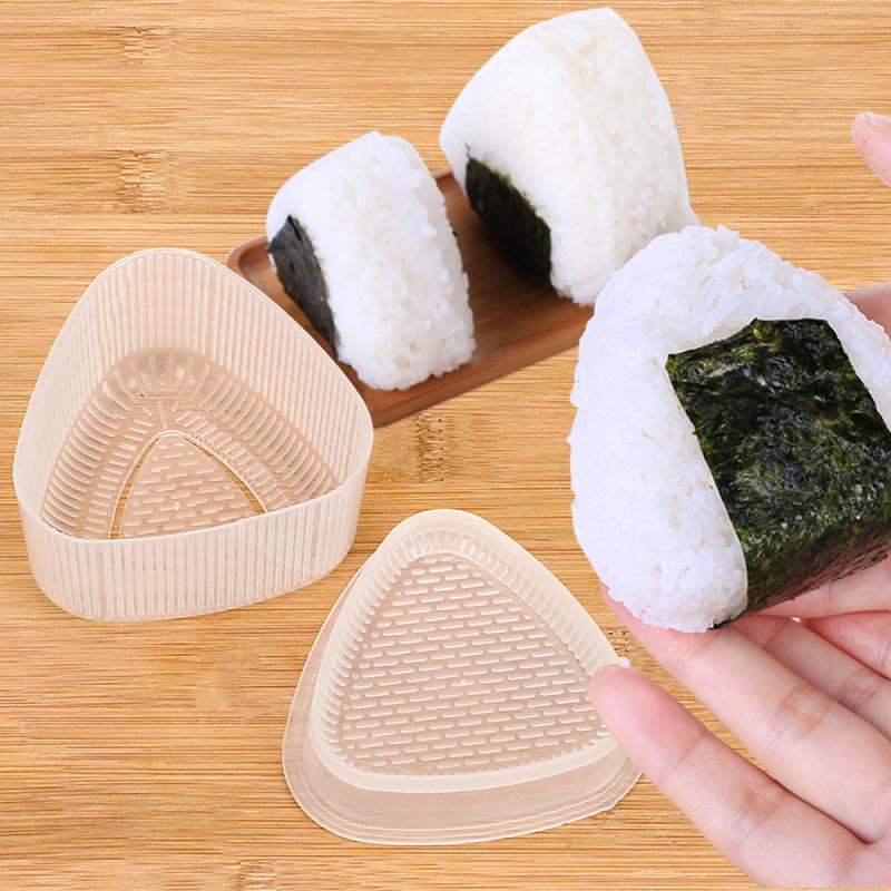 1Pc Khuôn Nhựa Làm Cơm Nắm Khối Tam Giác Tiện Dụng