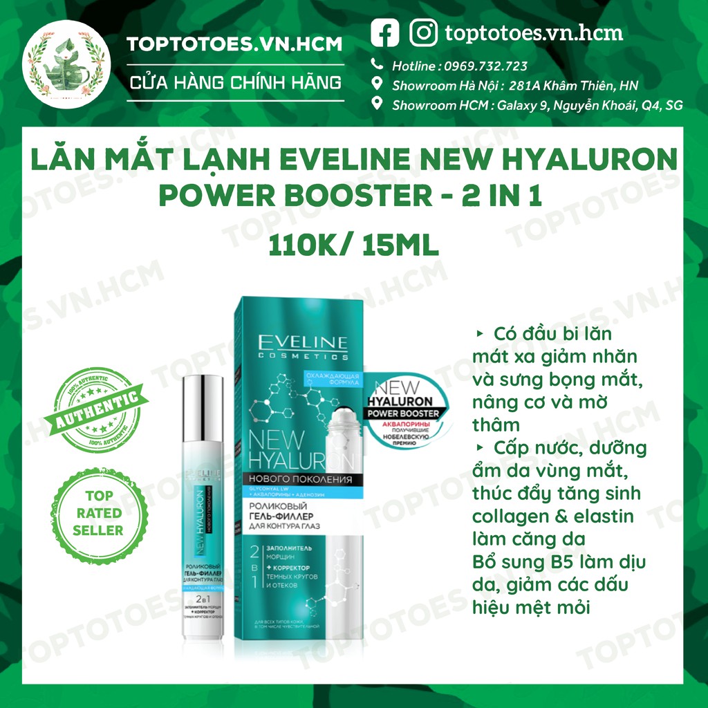 Lăn mắt lạnh Eveline giảm thâm, bọng, nhăn da mắt