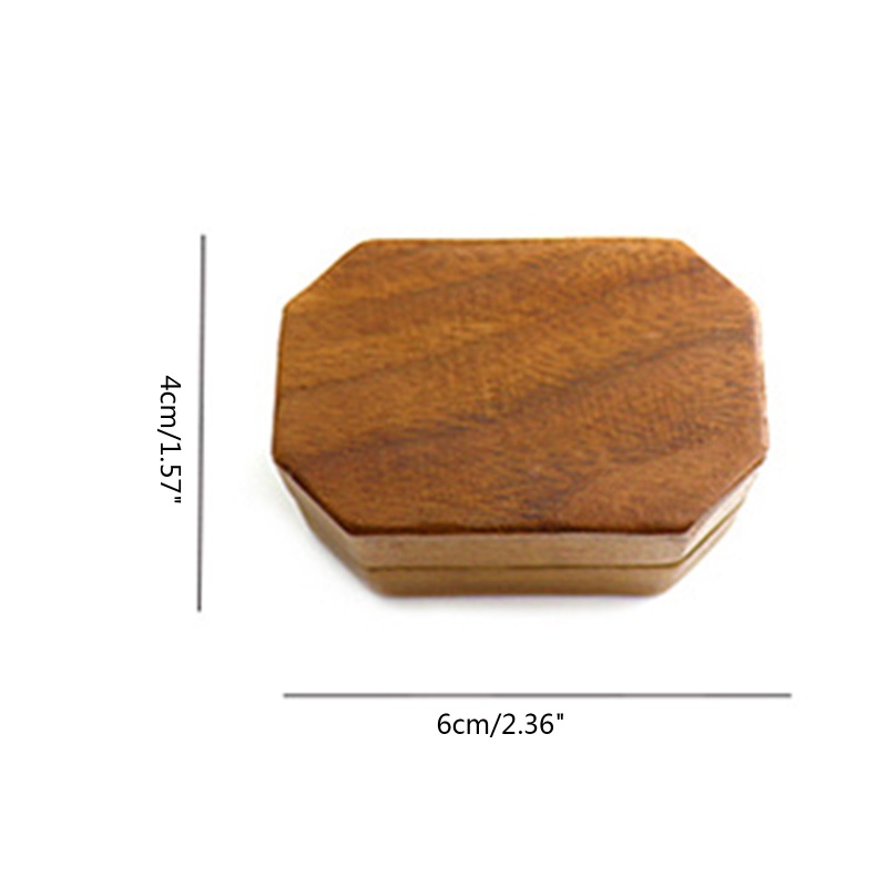 Arin Hộp Gỗ Óc Chó Hình Bát Giác Đựng Nhẫn Trang Sức Mềm Mại Sắp Xếp Gọn Gàng Cho Cầu Hôn
