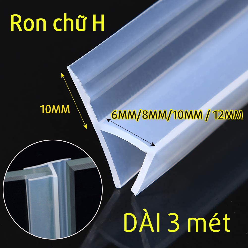 Ron Chuyên Dụng Dán Khung Cửa Kính 6 8 10 12mm Tặng Keo Dán Kính