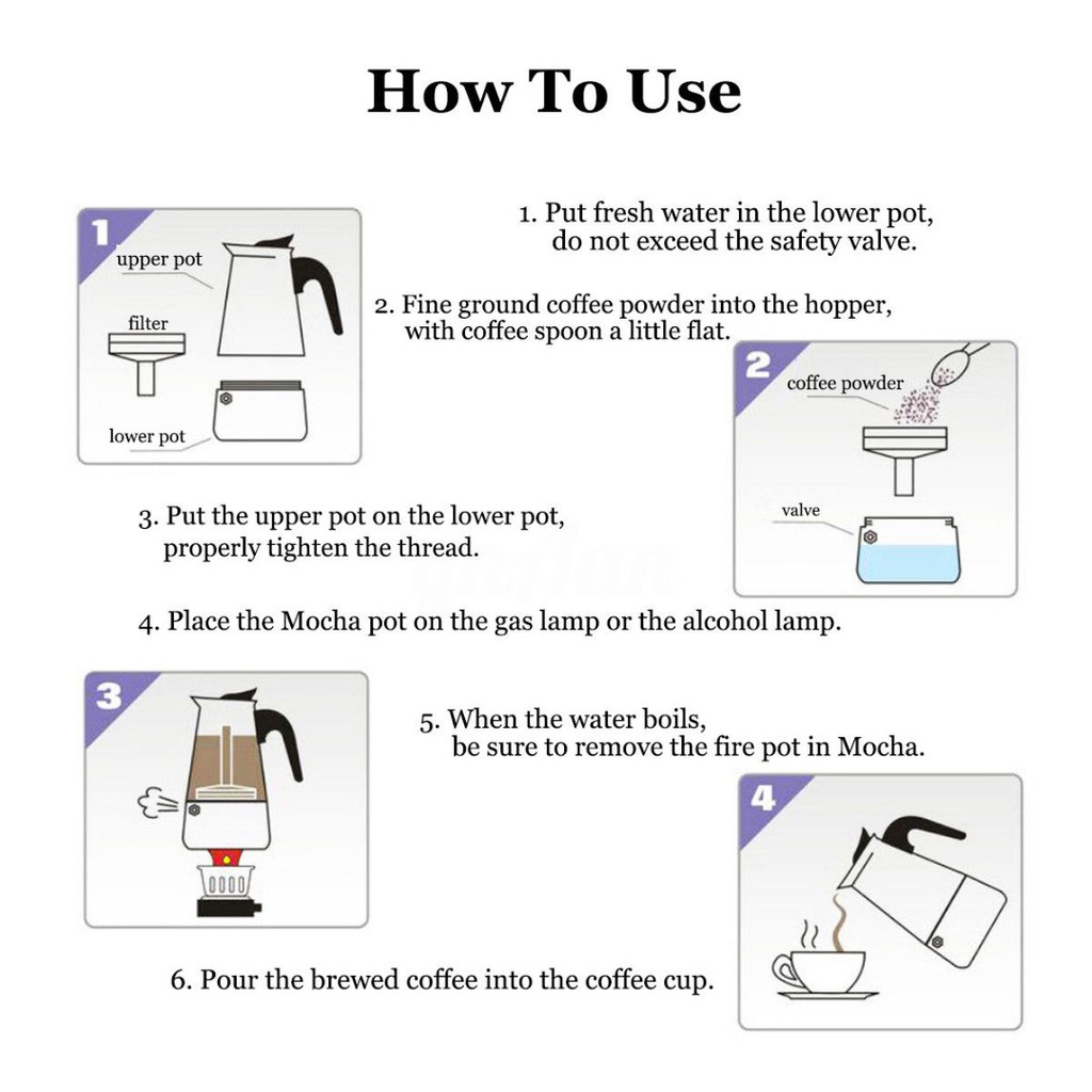 Nồi cà phê đáy rộng gia đình bằng thép không gỉ Moka Espresso Maker Bếp thấm