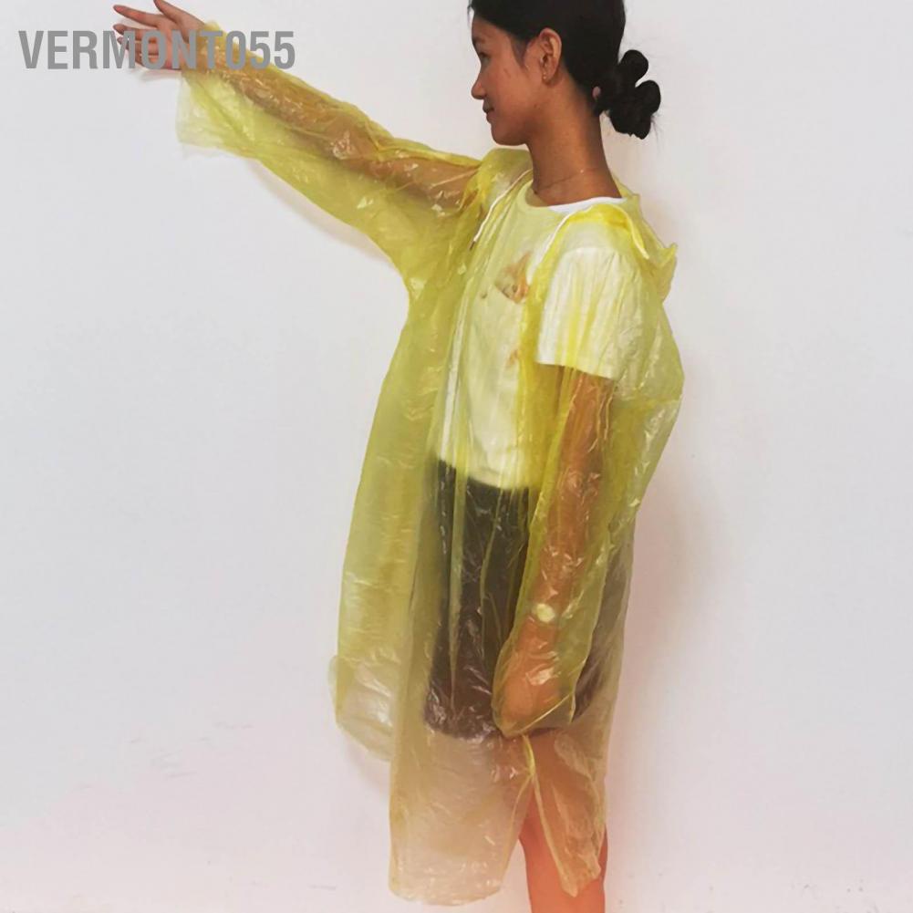 Vermont055 Rain Ponchos Disposable Raincoat PE Raining Protection Cover for Emergency Mountaineering Travel