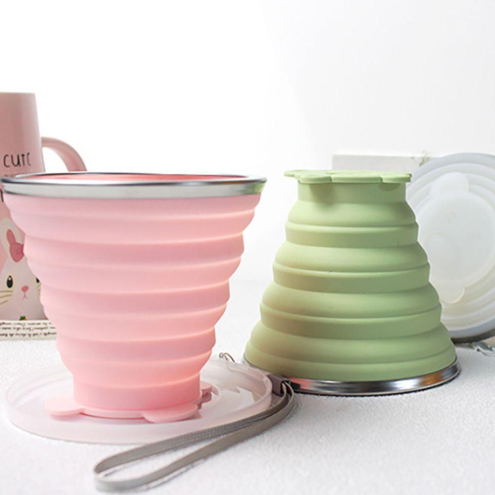 YIYU Cốc Uống Nước Bằng Silicone Có Thể Gấp Gọn Tiện Dụng Mang Theo Du Lịch