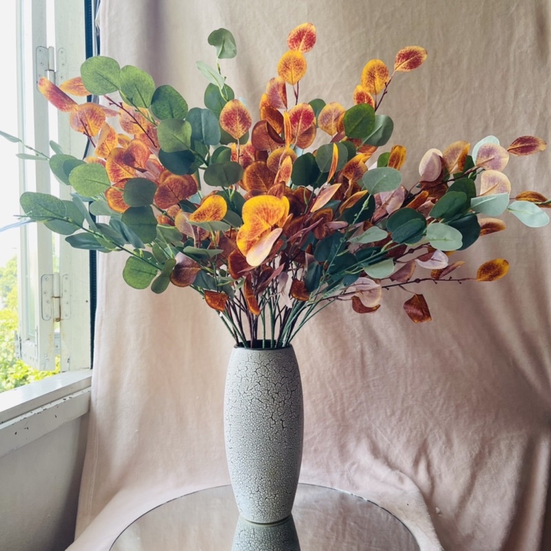 Hoa giả/Hoa lụa - Lá bạch đàn tròn, Lá tai voi phụ kiện cắm kèm hoa decor, trang trí nhà, cửa hàng, sự kiện, chụp ảnh..