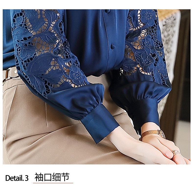 Áo Sơ Mi Dài Tay Thêu Họa Tiết Thời Trang Cho Nữ