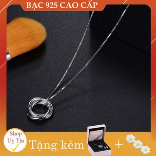 [VIDEO THẬT] Shop Uy Tín Dây Chuyền Bạc 3 Vòng S925 Daisy FREE SHIP Tặng Kẹp Tóc Hoa Csc Giao Hàng Nhanh 4h