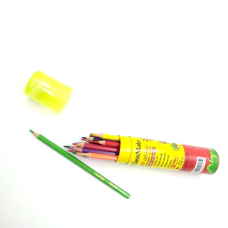 Bút chì màu ống 12/18/24 cây CL-201/CL-202/CL-203,bút tô màu cho bé