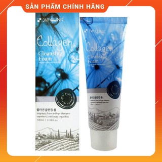 Sữa rửa mặt NEW Collagen Foam Cleansing 3W Clinic 100ml [Mĩ Phẩm Gía Sỉ 89]