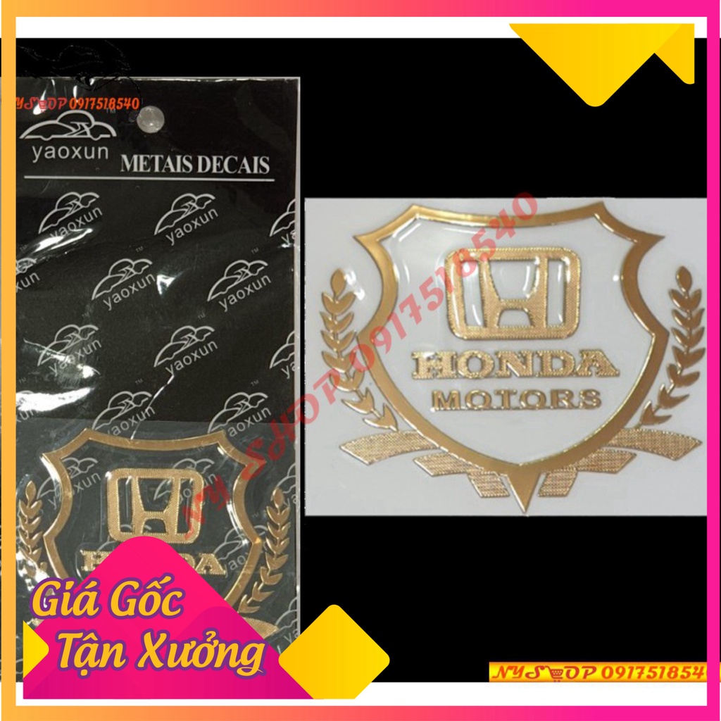 Logo HONDA kẽm Dán mặt nạ SH2012 - SH 2020 - SH 2021 - SH 2022, AB 2020, AB 2021, AB 2022, AB 2023 (GIÁ 1 CHIẾC)