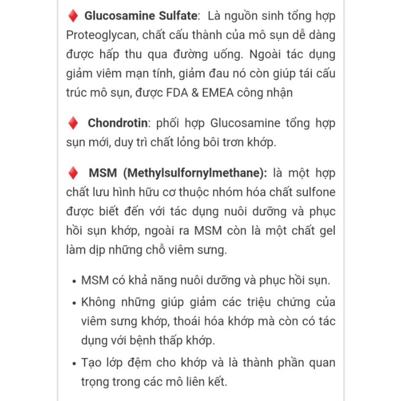 VIÊN UỐNG BẢO VỆ KHỚP HB GLUCOSAMINE 3IN1 (HỘP 60 VIÊN)