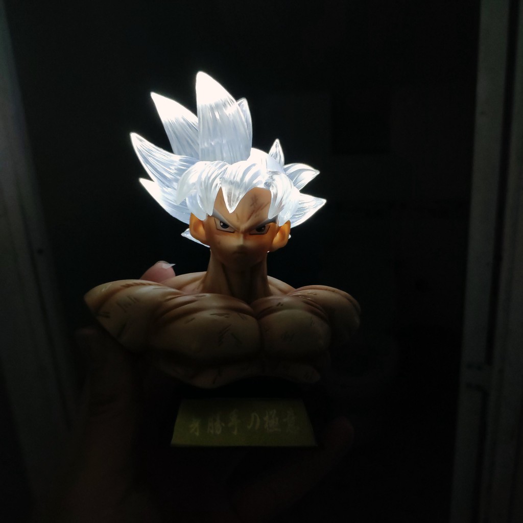 Tượng mô hình goku bán thân vô cực đầu phát sáng đồ chơi songoku bản năng vô cực ultra instinct dragonball dragon ball