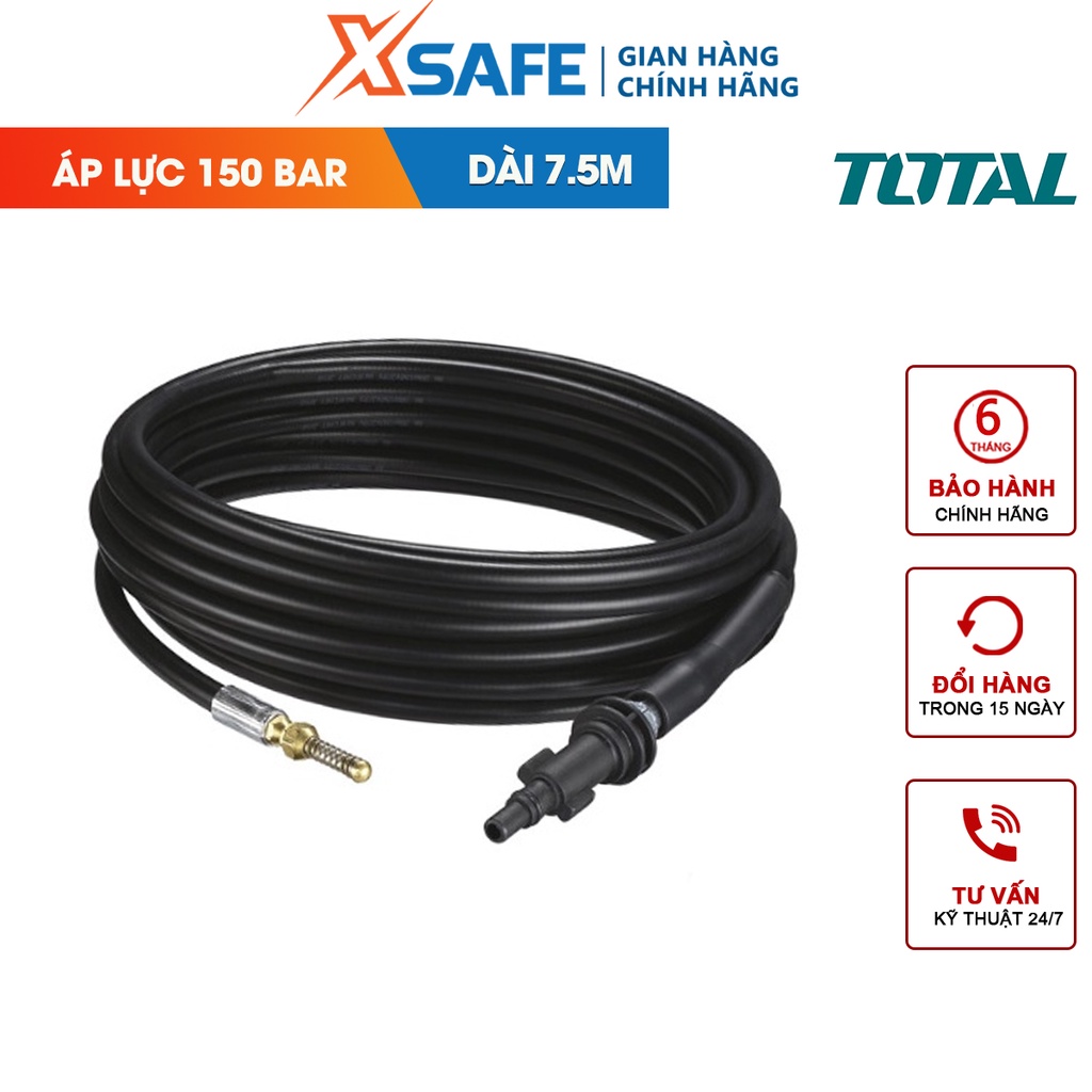 Ống nước áp lực cao TGTPCH751 7.5m dây xịt rửa chịu áp lực 150bar/2175psi gọn nhẹ, chống gập gãy, chịu thời tiết