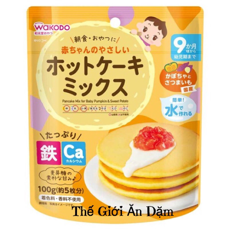 Bột Làm Bánh Pancake Wakodo ( Gói Zip) 9m+